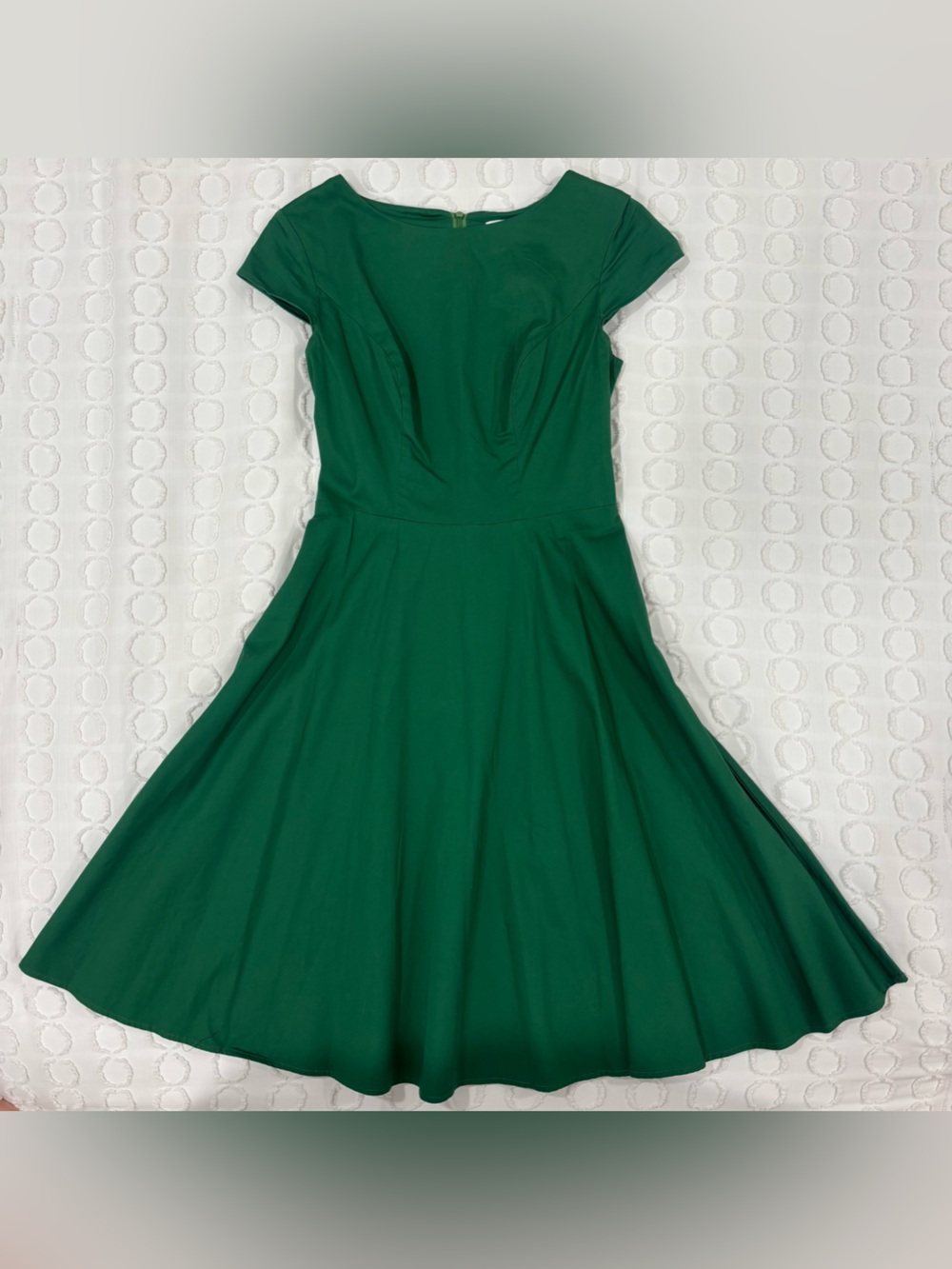 Classic Fit & Flare Green Dress